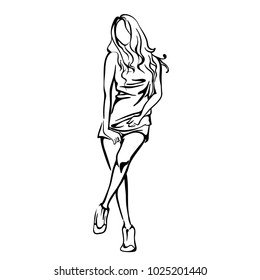 Beautiful dance of a young girl 