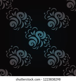 beautiful dark background with seamless patterns