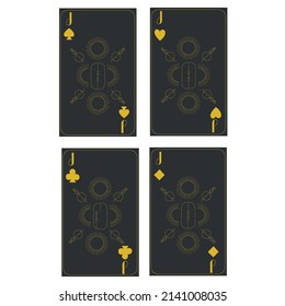 Beautiful dark cards with gold patterns. Magical fantasy cards