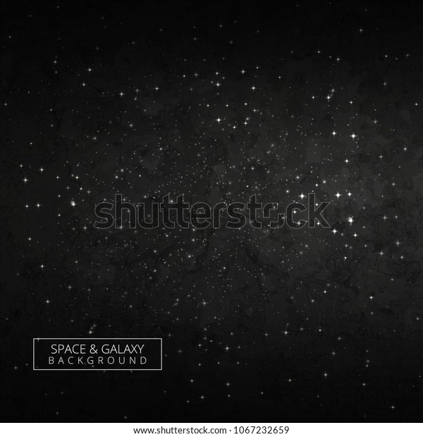 Beautiful Dark Galaxy Background Stock Vector Royalty Free