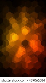 beautiful dark yellow color hexagonal background. vector illustration. polygonal pattern. design for banner, presentation, wallpaper.