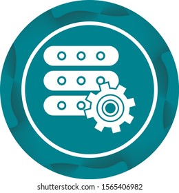Beautiful Database Settings Glyph Vector Icon