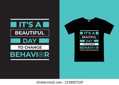 Es un bello día para cambiar el comportamiento del diseño de camisetas con tipografía.