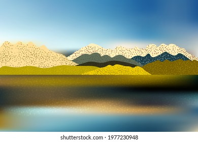 Beautiful day with mountains and water coast view.