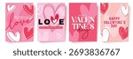 Beautiful Valentine’s Day poster pack featuring bold typography, heart shapes, and soft gradients, Perfect for greeting cards, romantic prints, and Valentine’s celebration materials.