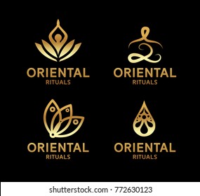 Beautiful Day Spa logo sign vector set
