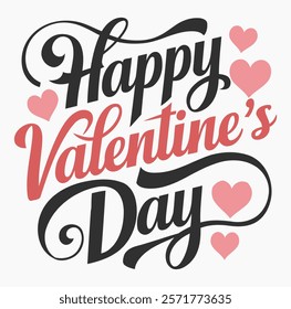 Beautiful Valentine’s Day Typography Vector for Greeting Cards
