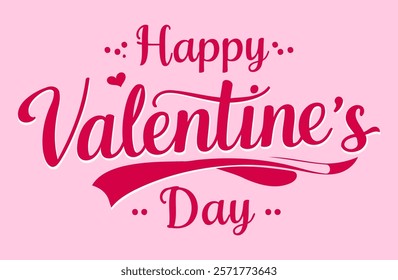 Beautiful Valentine’s Day Typography Vector for Greeting Cards