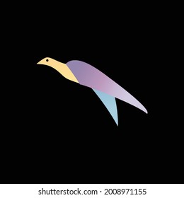 beautiful and dazzling flying bird logo vector