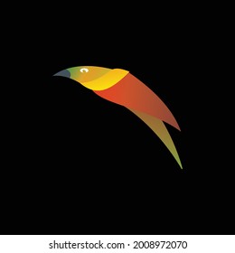 beautiful and dazzling parrot logo vector