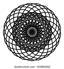 Beautiful Deco Mandala. Circle Abstract Object Isolated On White Background. Ethnic Decorative Element