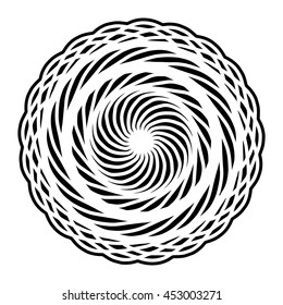 Beautiful Deco Mandala. Circle Abstract Object Isolated On White Background. Ethnic Decorative Element