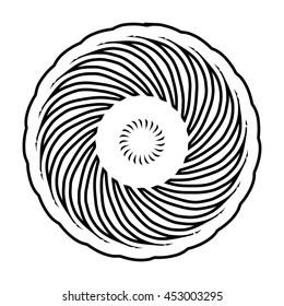 Beautiful Deco Mandala. Circle Abstract Object Isolated On White Background. Ethnic Decorative Element