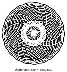 Beautiful Deco Mandala. Circle Abstract Object Isolated On White Background. Ethnic Decorative Element