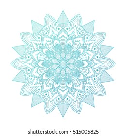 Beautiful Deco Mandala. Circle Abstract Object Isolated On White Background. Ethnic Decorative Element, mandala, zentangle, vector illustration.