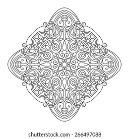 Beautiful Deco Square (Vector), Patterned Design, Amulet