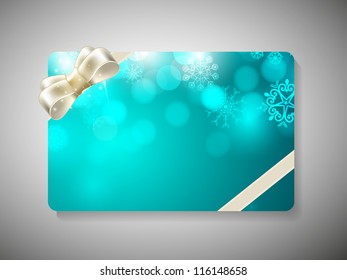 Beautiful decorated gift cards for Merry Christmas celebration. EPS 10.