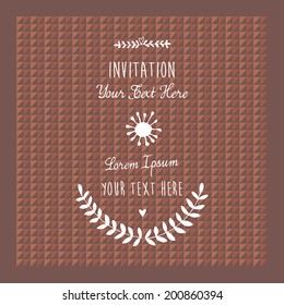 Beautiful decorated invitation cards. 