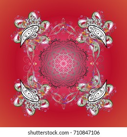 Beautiful decoration with copy space (place for your text). Vector illustration with isolated snowflake. Isolated watercolor snowflakes on background. Symbol of winter.