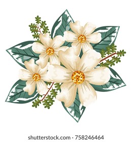 beautiful decoration floral icon