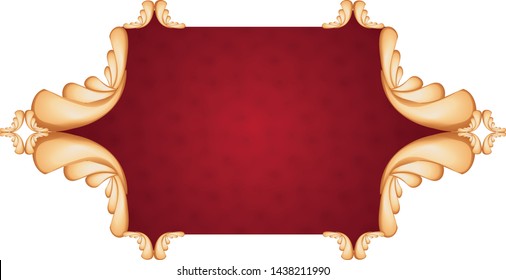Beautiful decoration, in gold colors, and red