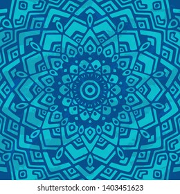 Beautiful Decoration Ornament. Floral Mandala Motive With Texture.