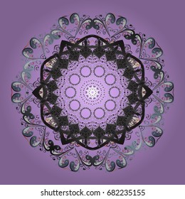 Beautiful decoration. Symbol of winter. Vector illustration with isolated snowflakes. Isolated watercolor snowflakes on colorful background.