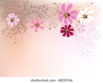Beautiful decorative background with flowers.