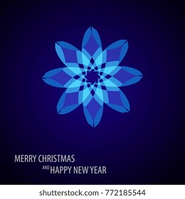 Beautiful decorative christmas pattern with snowfall. Christmas paper card with hanging toy. Christmas Eve. Abstract vector background. Vector illustration.
