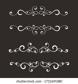 Beautiful decorative dividers set ornaments floral. -  Vector.