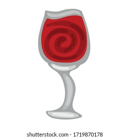 Beautiful decorative element. Abstract wine glass. Vector illustration