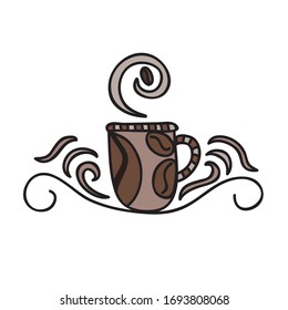 Bonito elemento decorativo.Copa. Ilustración del vector