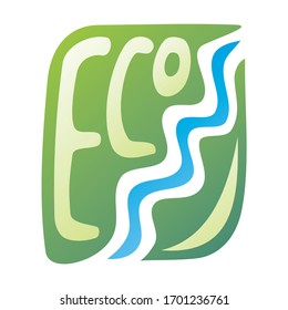 Beautiful decorative element. Eco. Vector illustration