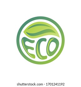 Beautiful decorative element. Eco. Vector illustration