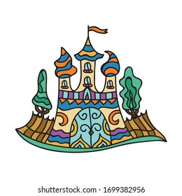 Beautiful decorative element. Palace. Vector illustration