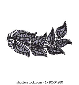 Bonito elemento decorativo. Rama de patrón. Ilustración del vector