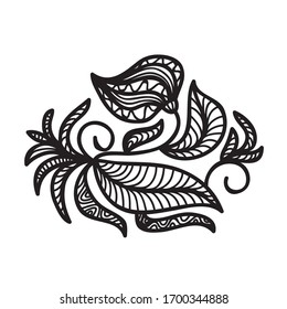 Schönes dekoratives Element. Musterblume. Vektorillustration