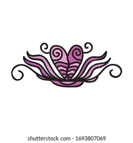 Beautiful decorative element. Pattern heart. Vector illustration