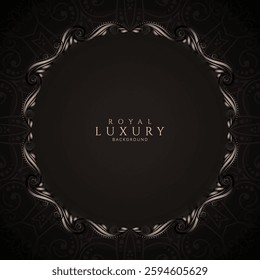 Beautiful decorative floral frame luxurious background vector