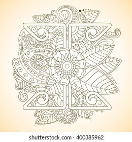 Beautiful decorative floral ornamental sketchy pattern, doodle style. Vector vintage excellent apply for cover presentation, prints and design element.