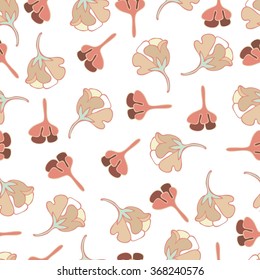 Beautiful decorative floral  seamless  pattern, flower vector illustration. Elegance wallpaper of spring flowers on a floral background.