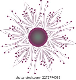 Una hermosa flor decorativa. Archivo vector para diseños.