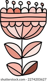 Beautiful decorative flower. Vector file for designs.