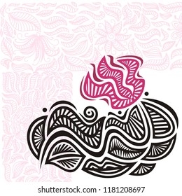 Beautiful decorative flower. Vector illustration