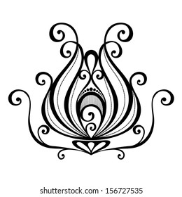 Beautiful Decorative Flower (Vector), Patterned design