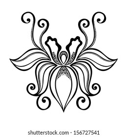 Beautiful Decorative Flower (Vector), Patterned design