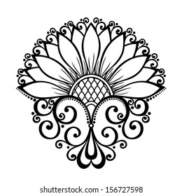 Beautiful Decorative Flower (Vector), Patterned design