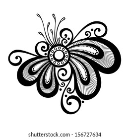 Beautiful Decorative Flower (Vector), Patterned design