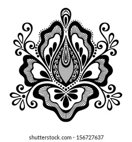 Beautiful Decorative Flower (Vector), Patterned design