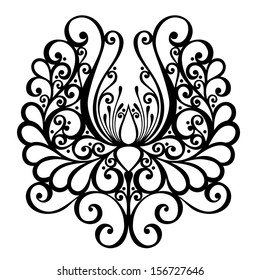 Beautiful Decorative Flower (Vector), Patterned design